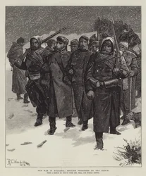 La guerra in Bulgaria, prigionieri inglesi in marcia